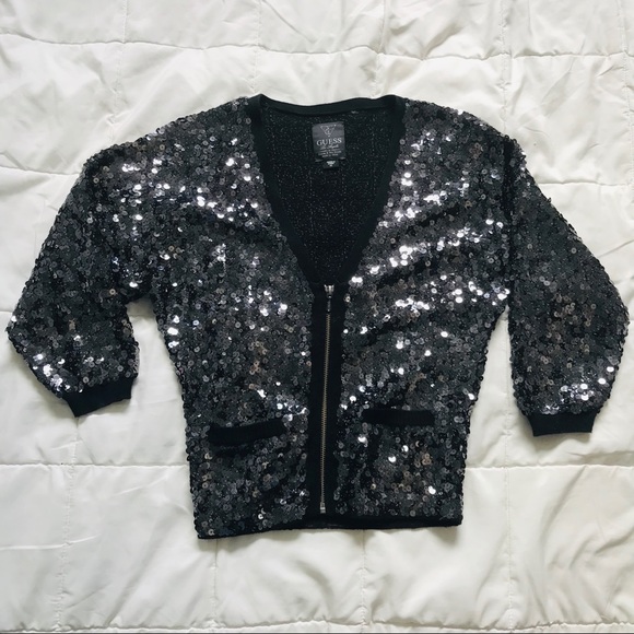 Guess Sequin Cardigan with zipper / XS - Picture 1 of 3